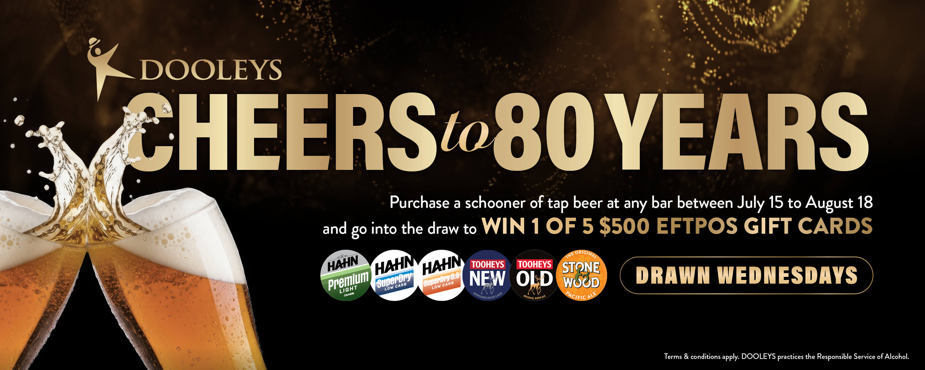 DOOLEYS 80th Anniversary Bar Promo