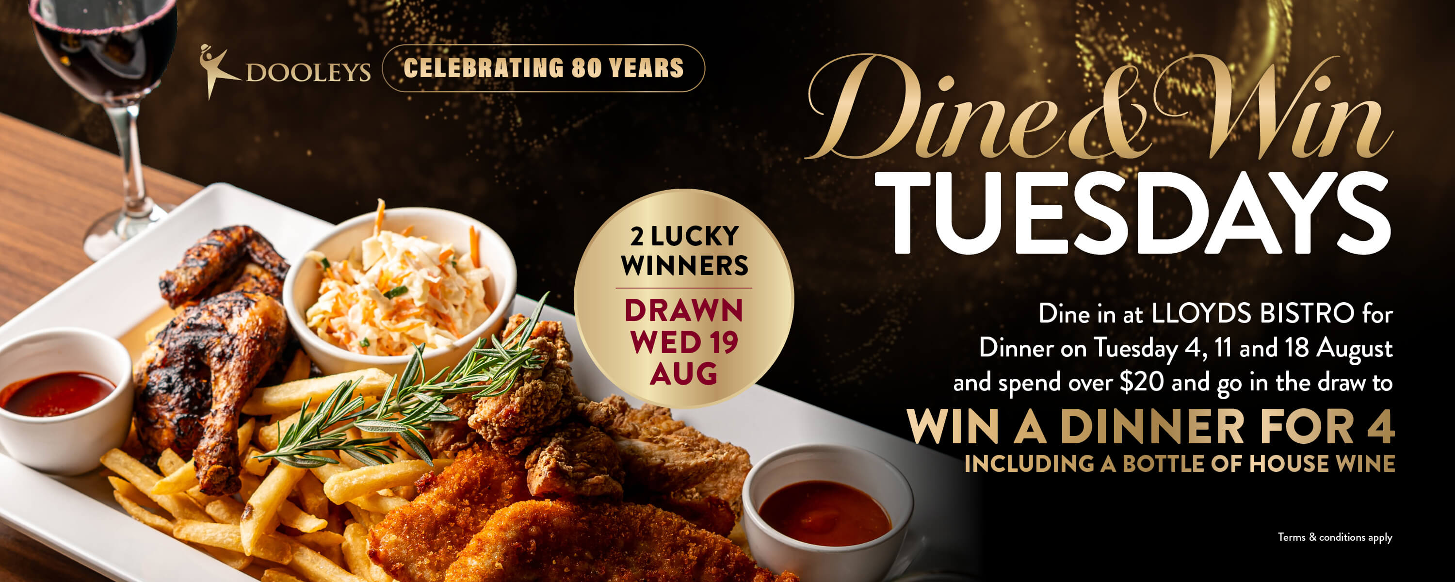 DOOLEYS 80th Anniversary Bistro Promo