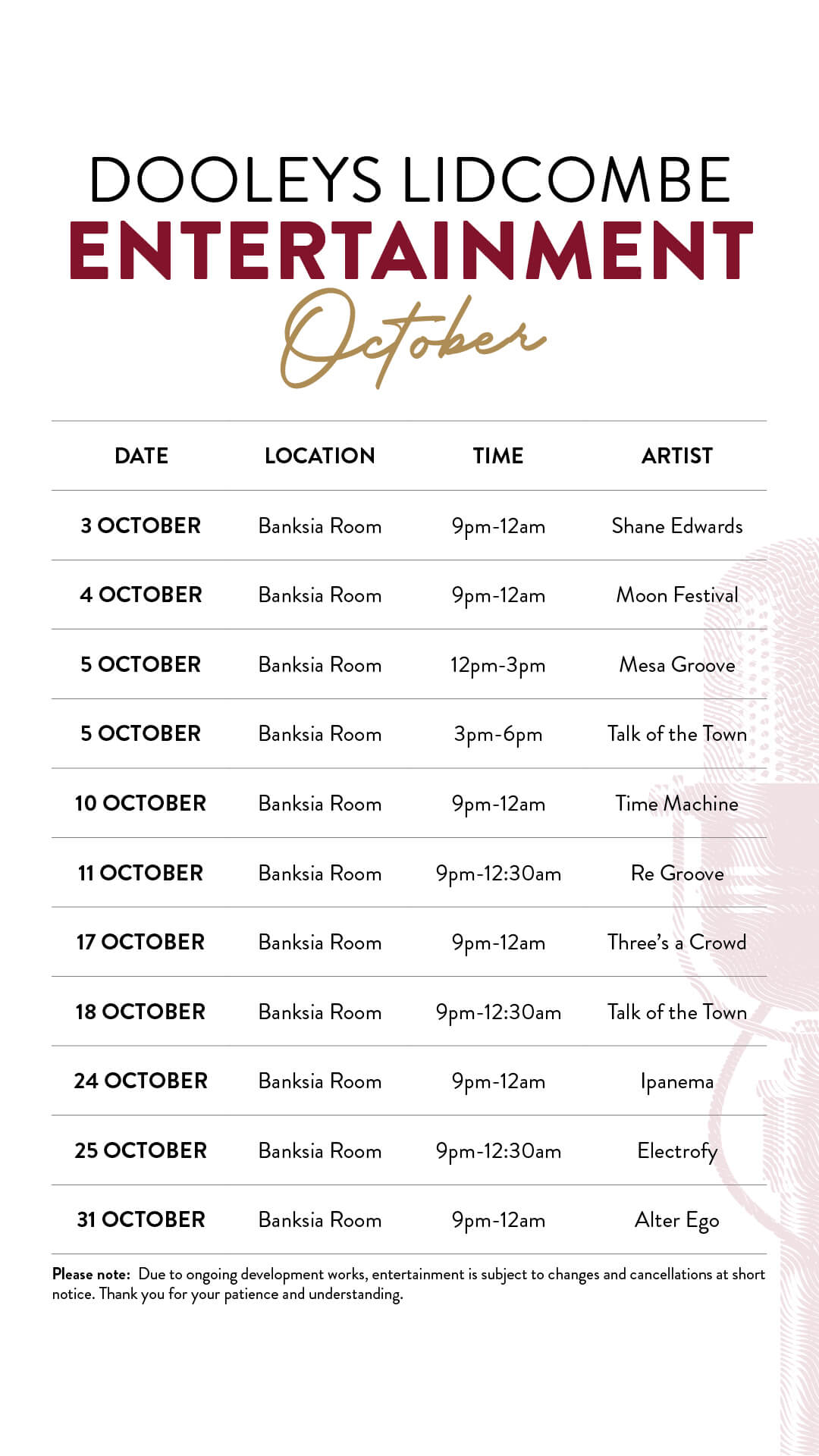 October Entertainment