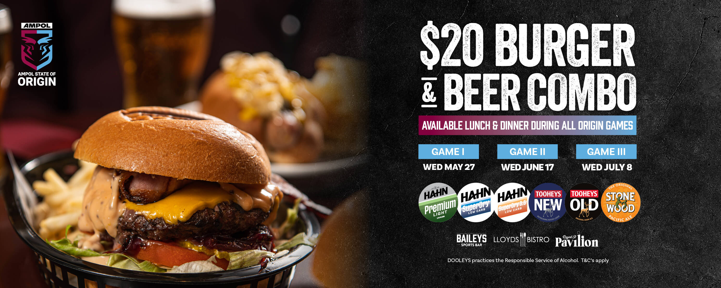 SOO Burger &amp; Beer Combo