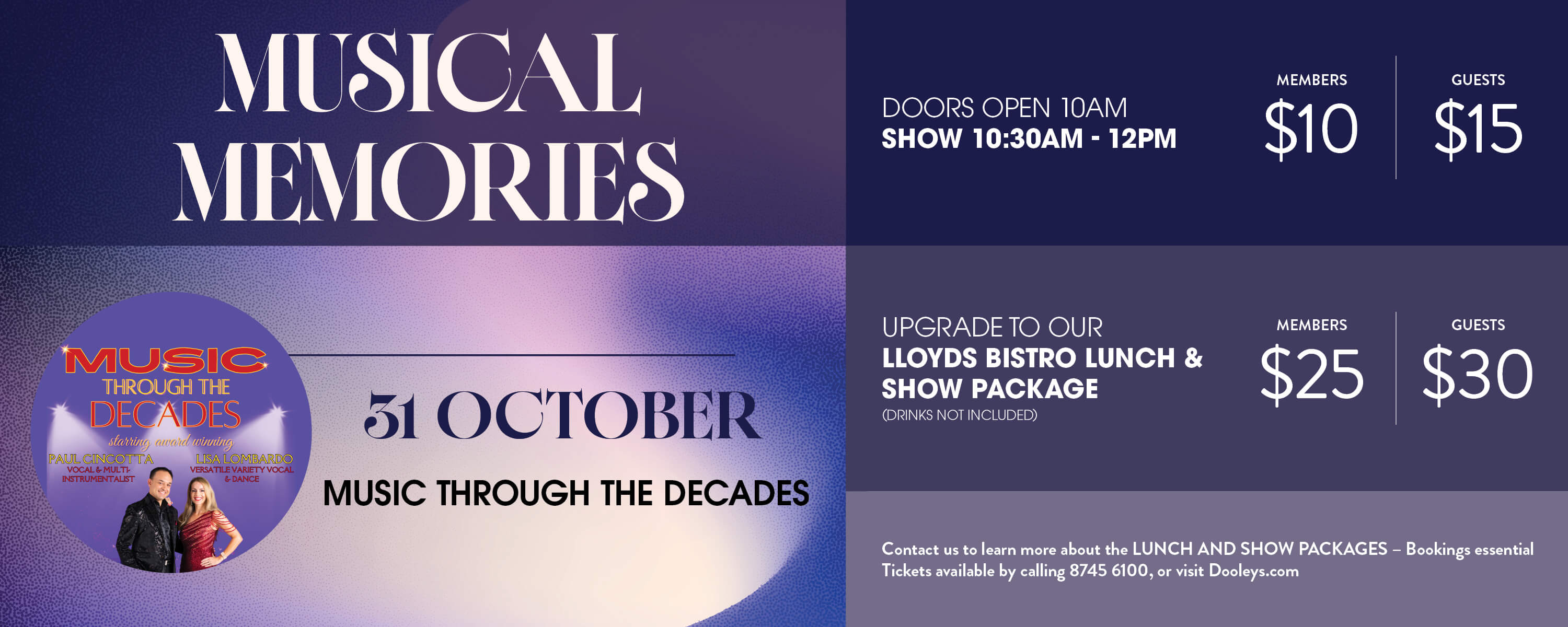 Musical Memories Music Through the Decades October