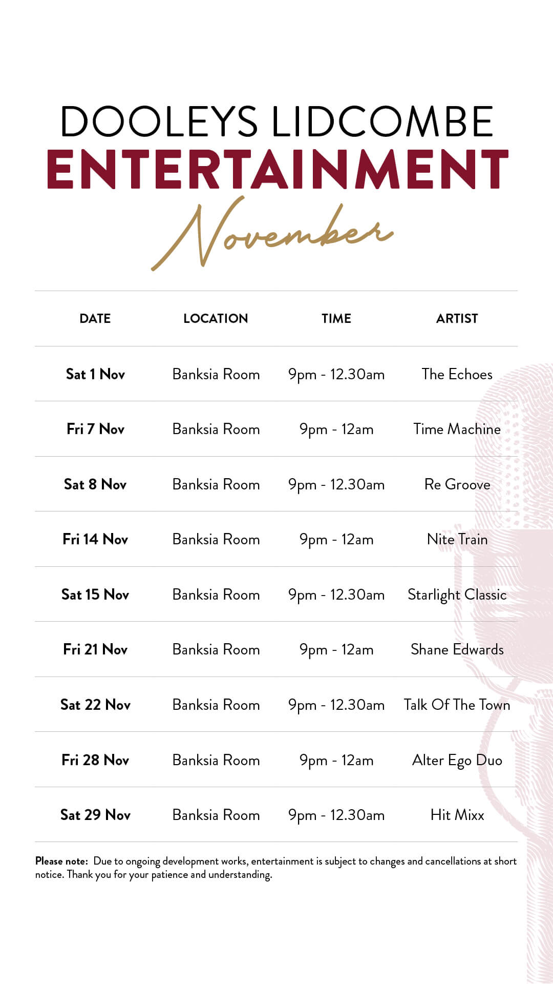 November Entertainment