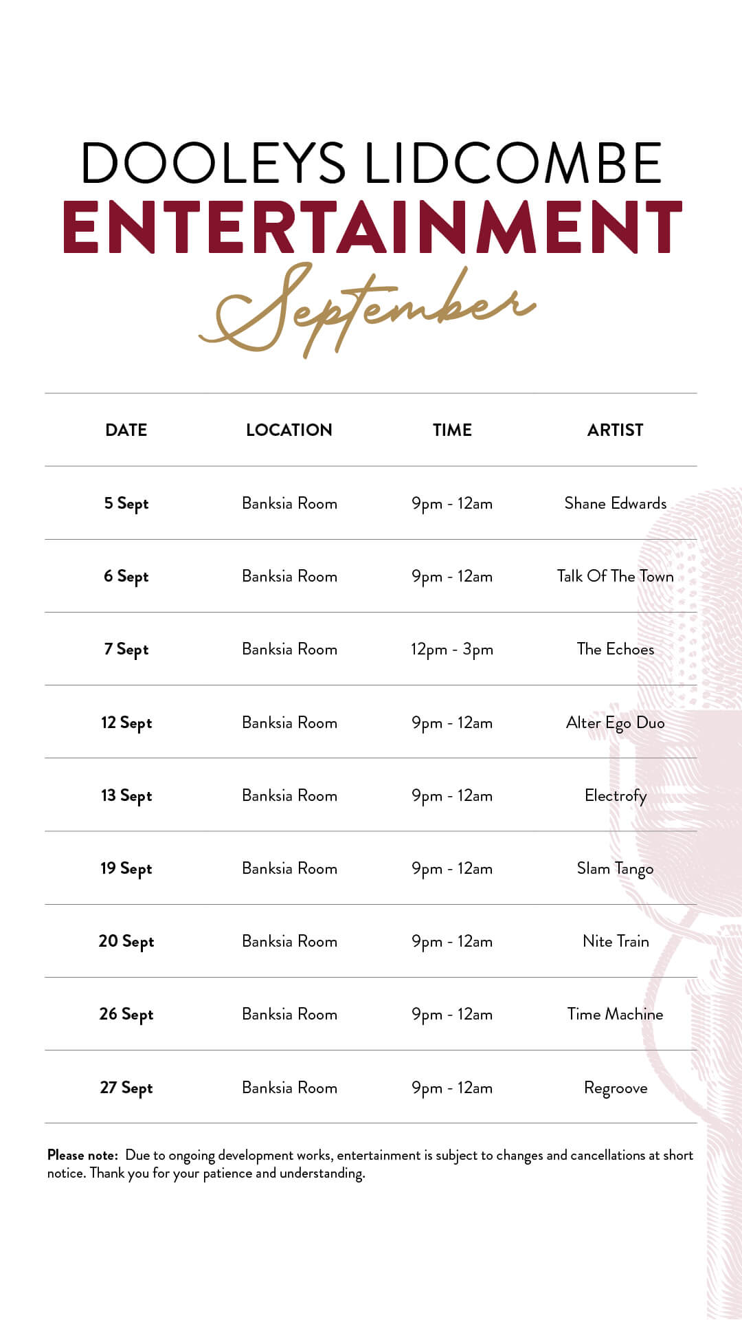 September Entertainment