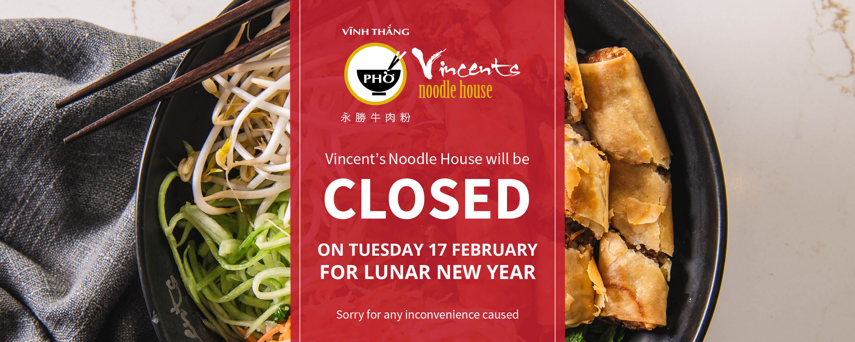 Vincents Closed Lunar New Year
