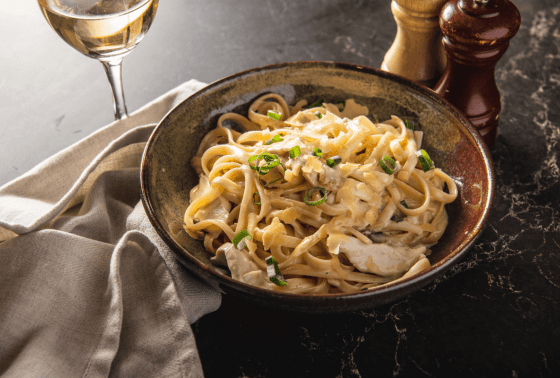 Chicken Fettuccine Boscaiola