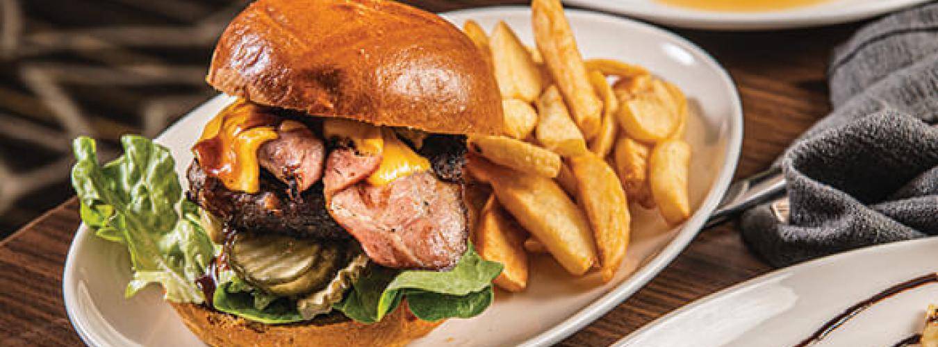 Image of burger and chips